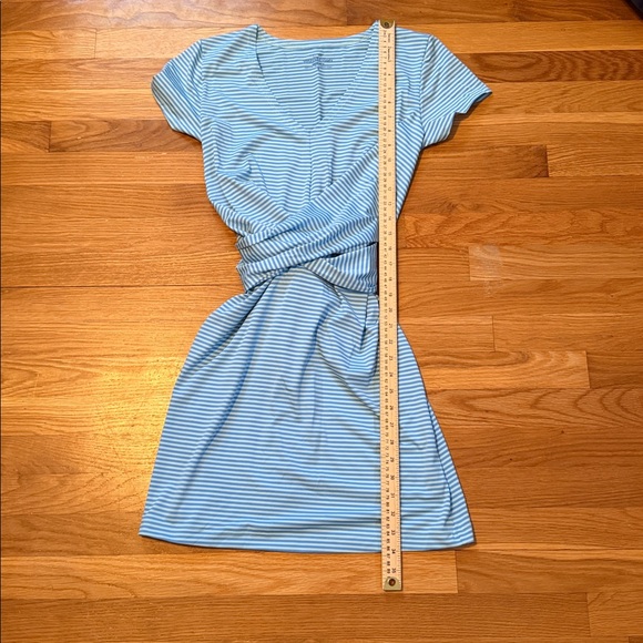 Vineyard Vines Blue Striped Knee Length Sankaty Tie Waist Dress in Women’s Sz Sm - Picture 3 of 8